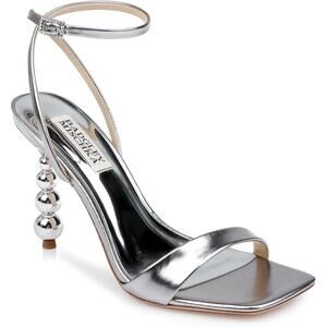 Badgley Mischka Brand Ivette II Silver Metallic Stiletto Sandal Size 6.5